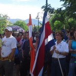 Manifestación de funcionarios públicos en Pérez Zeledón