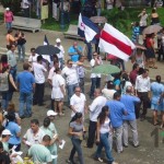 Manifestación de funcionarios públicos en Pérez Zeledón