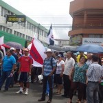 Manifestación de funcionarios públicos en Pérez Zeledón