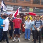 Manifestación de funcionarios públicos en Pérez Zeledón