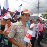 Manifestación de funcionarios públicos en Pérez Zeledón