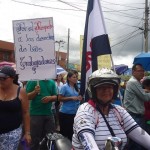 Manifestación de funcionarios públicos en Pérez Zeledón