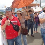 Manifestación de funcionarios públicos en Pérez Zeledón