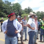 Manifestación de productores de granos en Pérez Zeledón