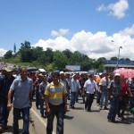 Manifestación de productores de granos en Pérez Zeledón