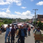 Manifestación de productores de granos en Pérez Zeledón