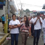 Peregrinación con la replica de la Virgen de los Ángeles