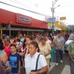 Peregrinación con la replica de la Virgen de los Ángeles