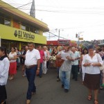 Peregrinación con la replica de la Virgen de los Ángeles