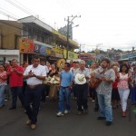 Peregrinación con la replica de la Virgen de los Ángeles