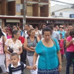 Peregrinación con la replica de la Virgen de los Ángeles